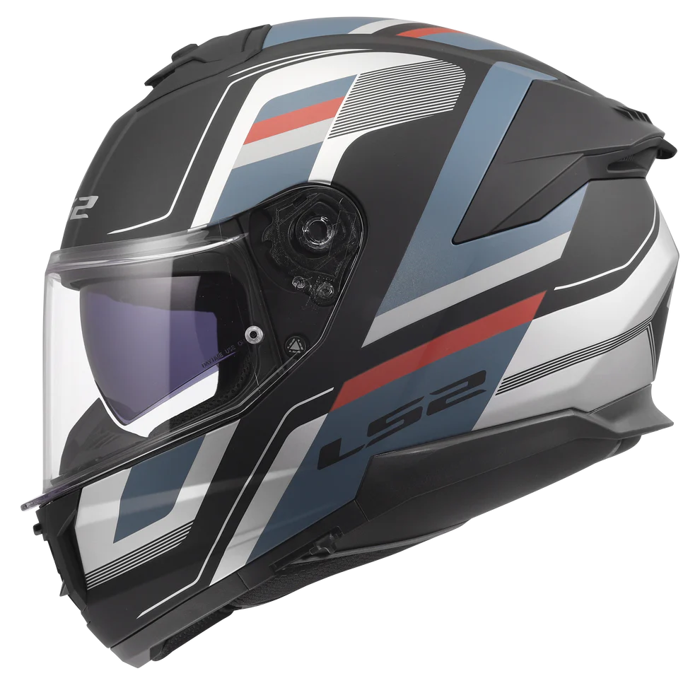 LS2 FF320 STREAM II VINTAGE MATT BLACK GREY RED