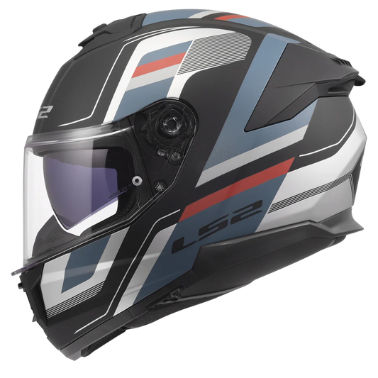 LS2 FF320 STREAM II VINTAGE MATT BLACK GREY RED