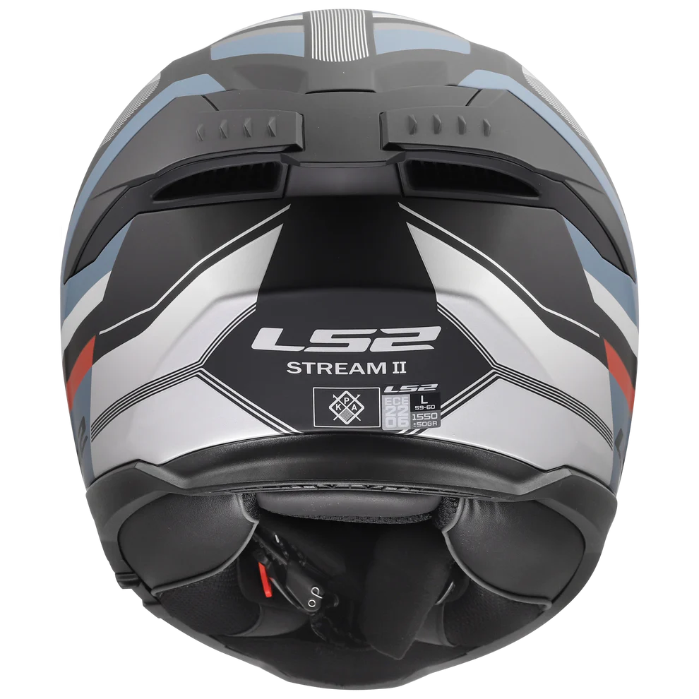 LS2 FF320 STREAM II VINTAGE MATT BLACK GREY RED