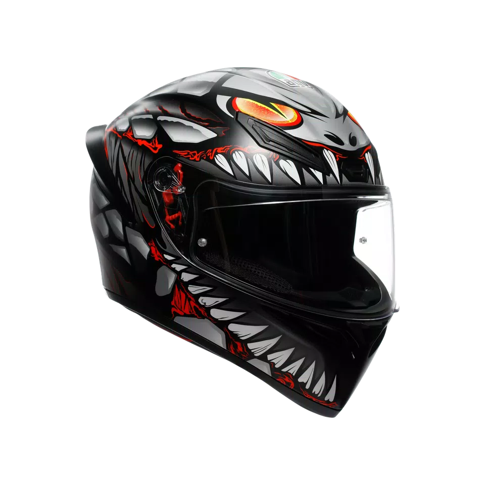 AGV K1 S LYZARD MATT BLACK/GREY/RED DOT(E2206)