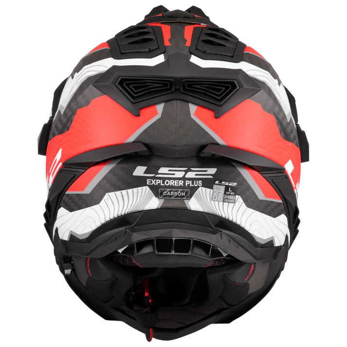 LS2 MX701 CARBON EXPLORER TRICK WHITE RED