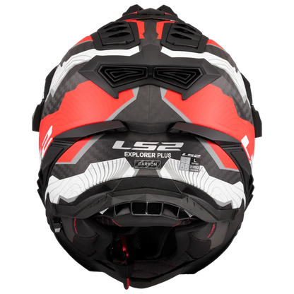 LS2 MX701 CARBON EXPLORER TRICK WHITE RED