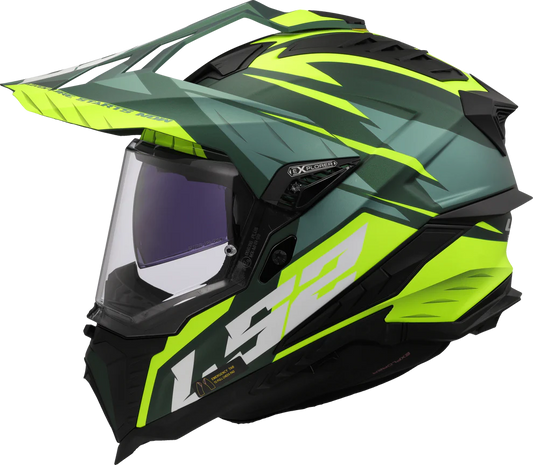 LS2 MX701 EXPLORER SPIRE GREEN H-VIS YELLOW