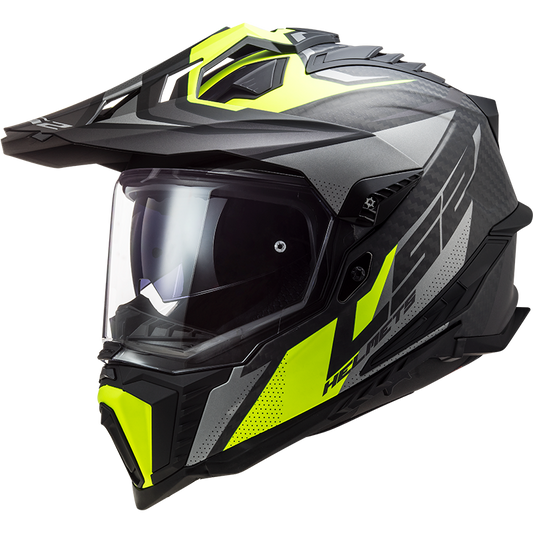 LS2 MX701 CARBON EXPLORER FOCUS M. TITANIUM H-V YELLOW