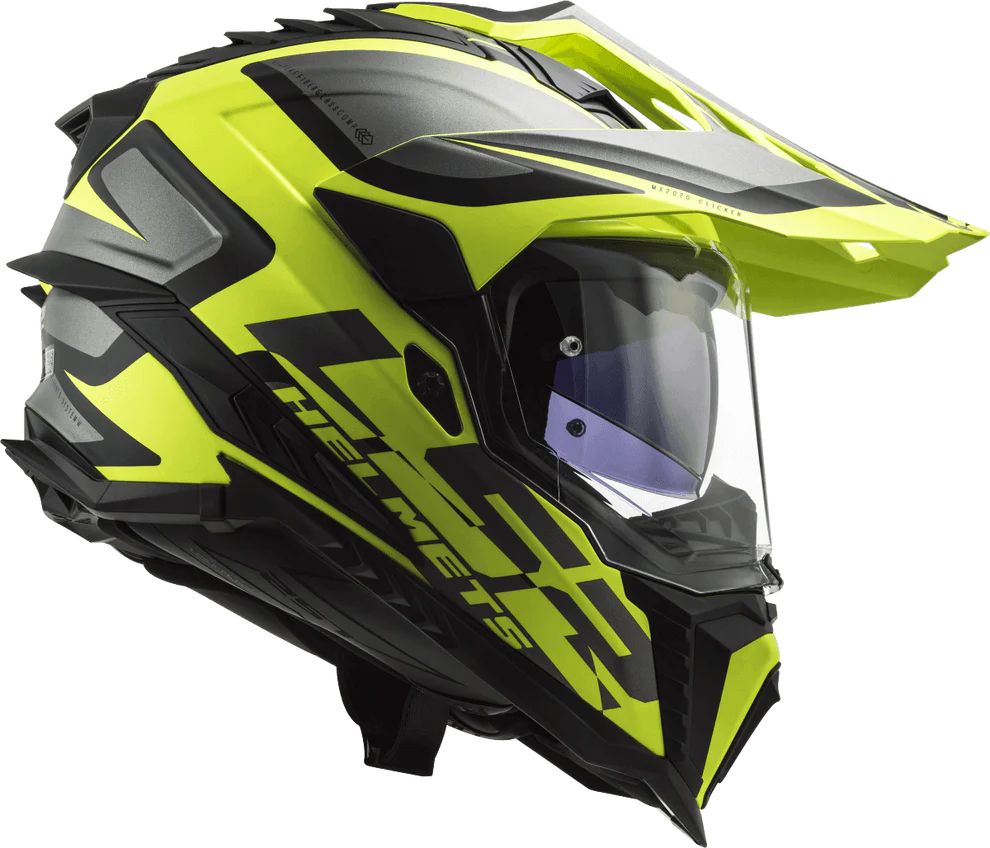 LS2 MX701 EXPLORER ALTER MATT BLACK H-V YELLOW