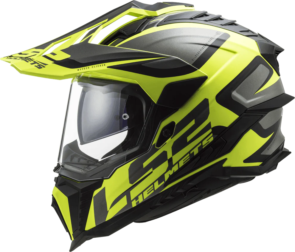 LS2 MX701 EXPLORER ALTER MATT BLACK H-V YELLOW