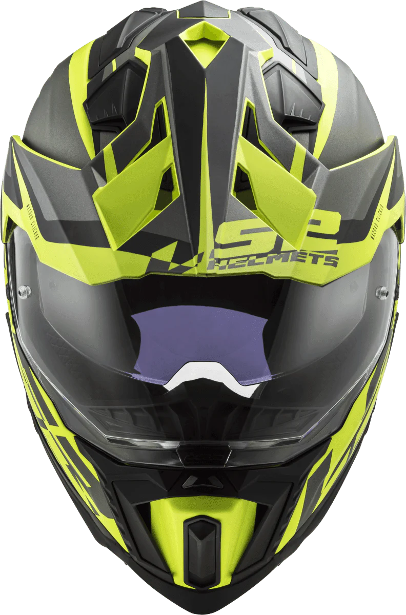 LS2 MX701 EXPLORER ALTER MATT BLACK H-V YELLOW