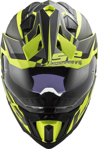 LS2 MX701 EXPLORER ALTER MATT BLACK H-V YELLOW