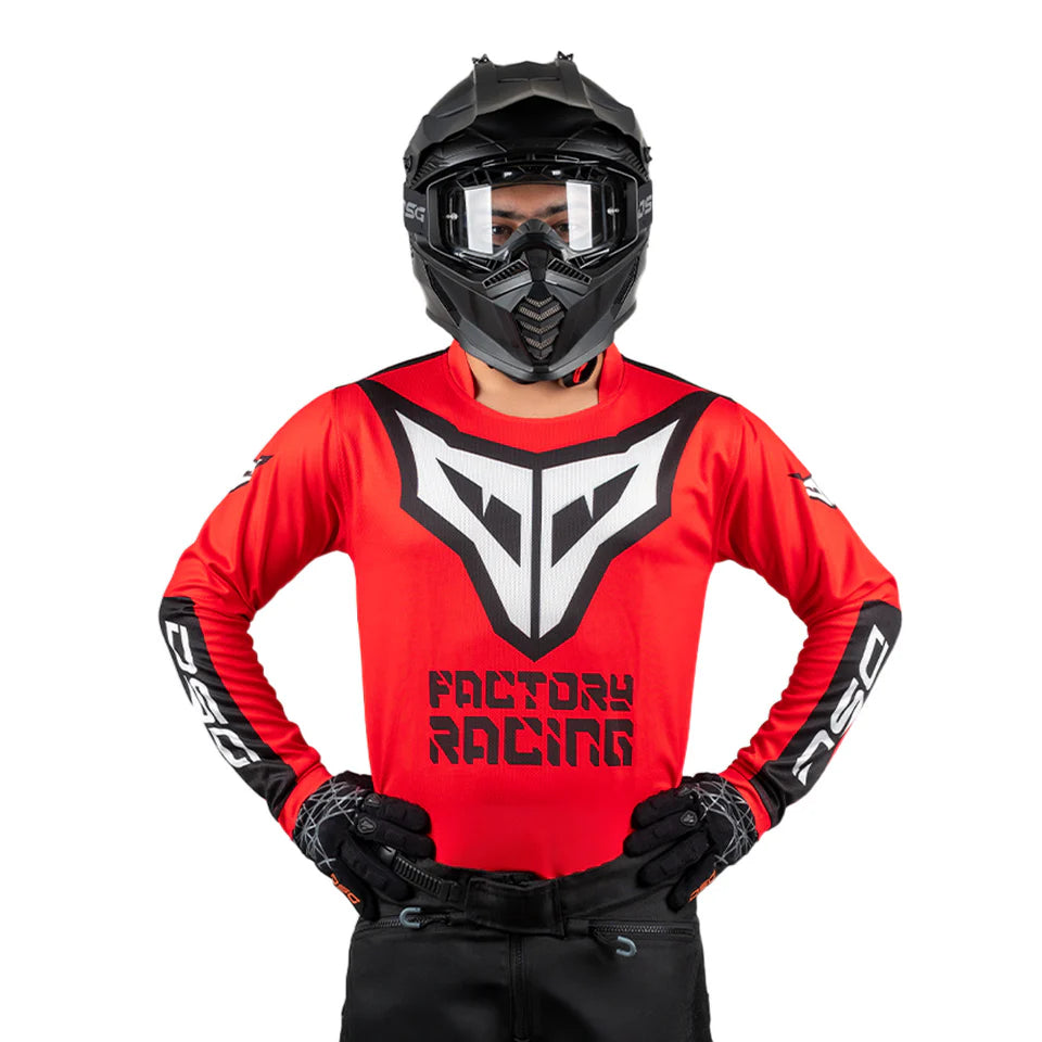 DSG ALPHA RACING JERSEY: RED BLACK