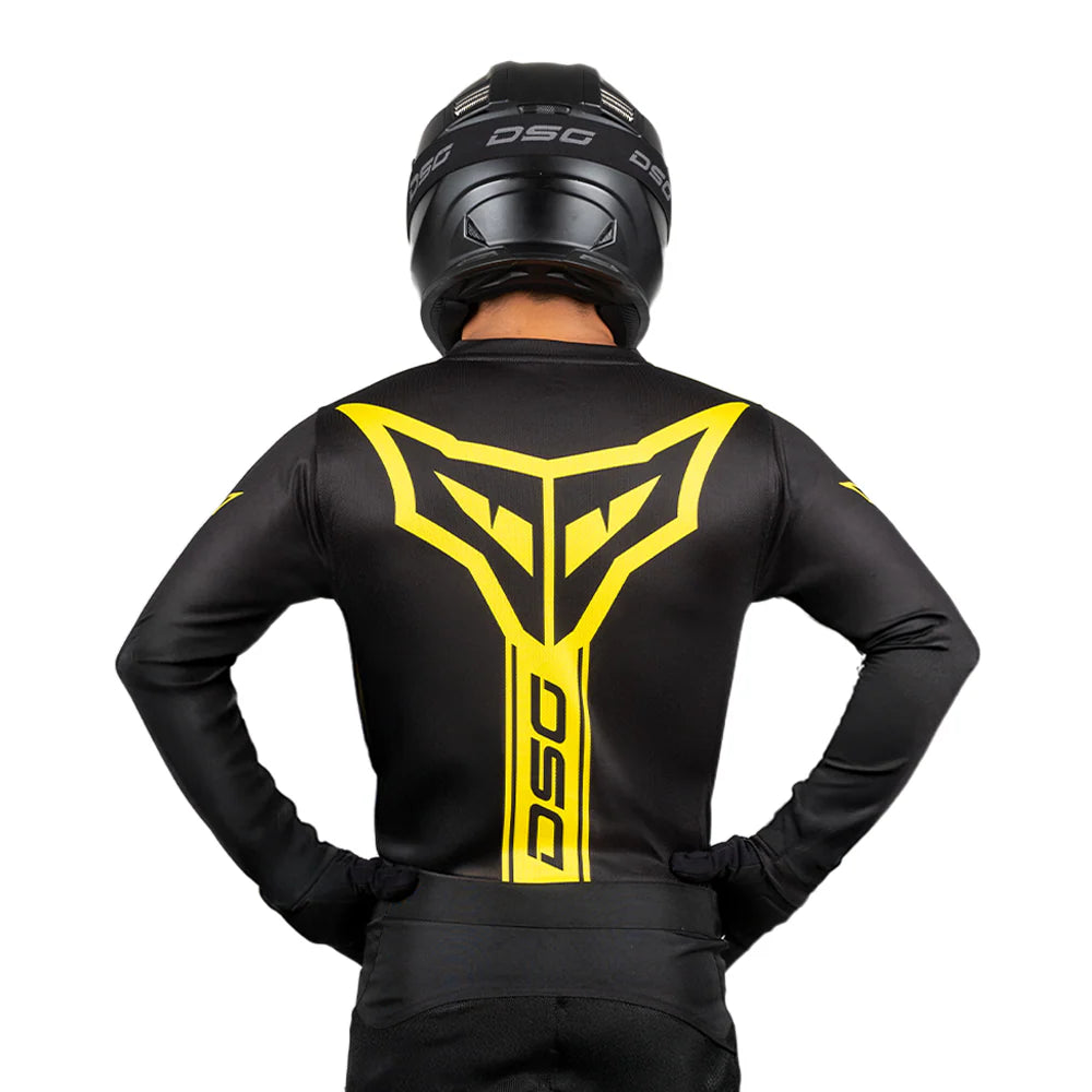 DSG ALPHA RACING JERSEY: BLACK YELLOW