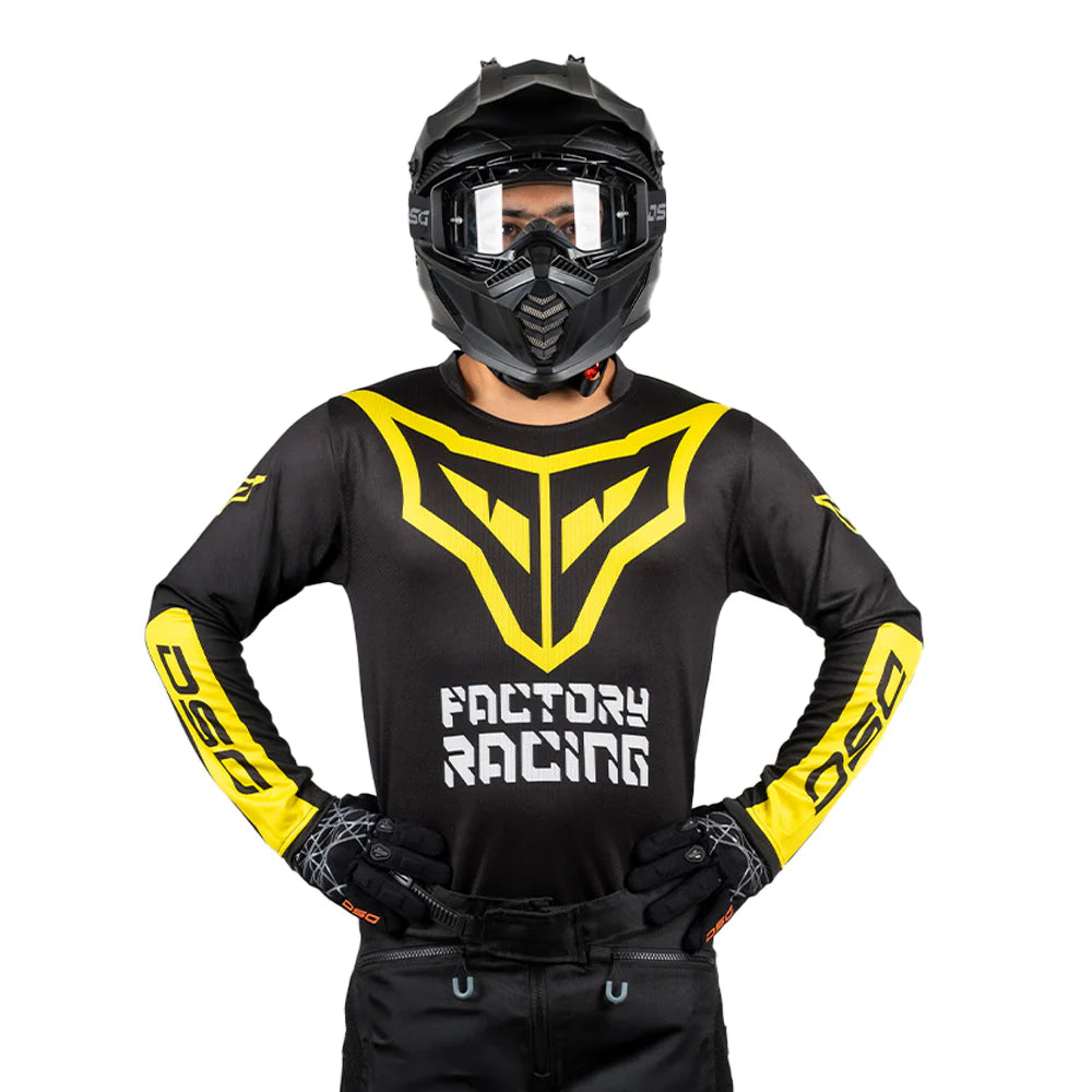 DSG ALPHA RACING JERSEY: BLACK YELLOW