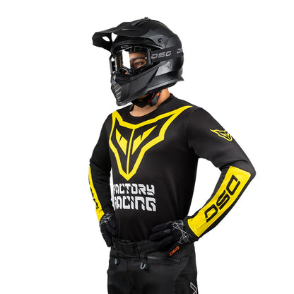 DSG ALPHA RACING JERSEY: BLACK YELLOW