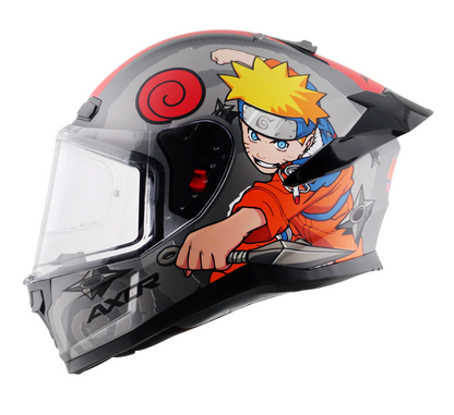 AXOR SABER NARUTO HELMET DULL BLACK ORANGE