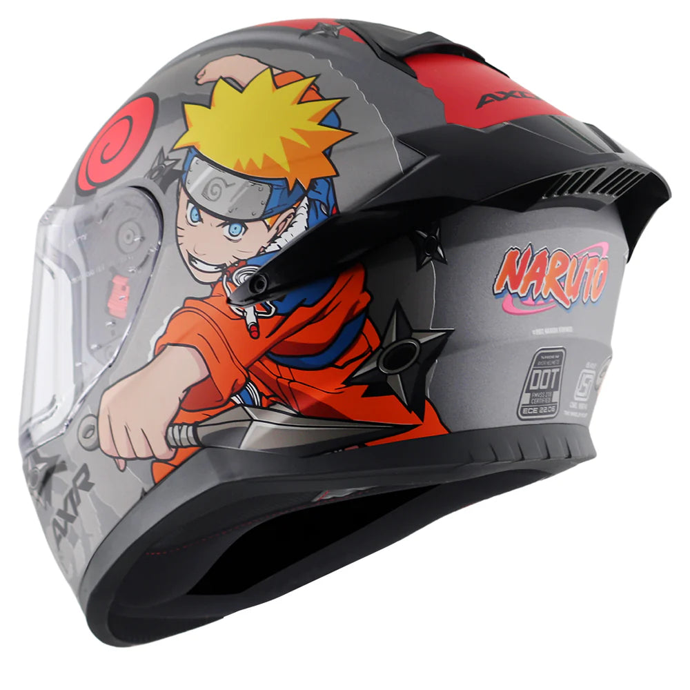 AXOR SABER NARUTO HELMET DULL BLACK ORANGE