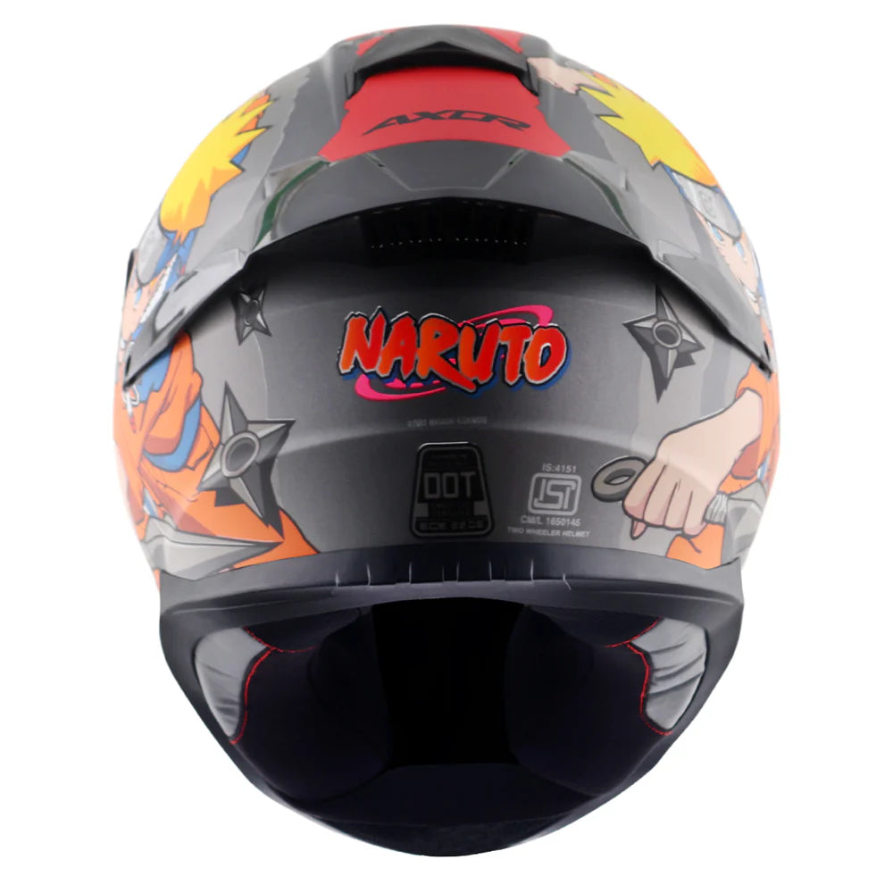 AXOR SABER NARUTO HELMET DULL BLACK ORANGE