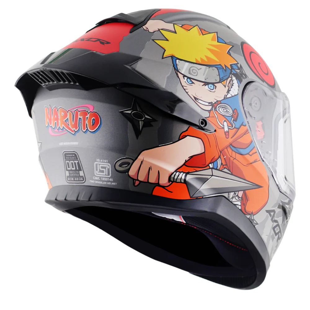 AXOR SABER NARUTO HELMET DULL BLACK ORANGE
