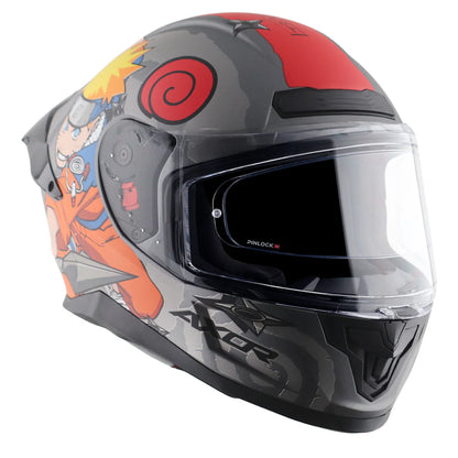 AXOR SABER NARUTO HELMET DULL BLACK ORANGE