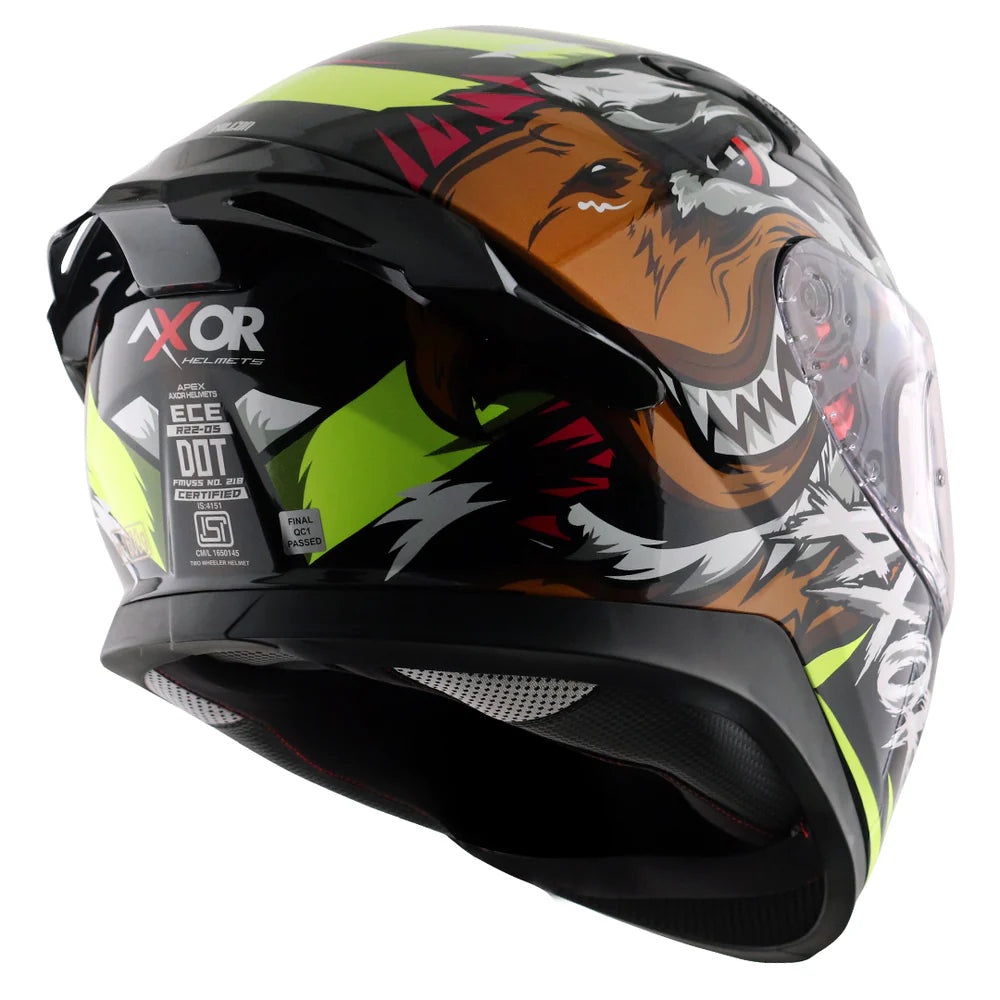 AXOR APEX FALCON HELMET BLACK NEON YELLOW