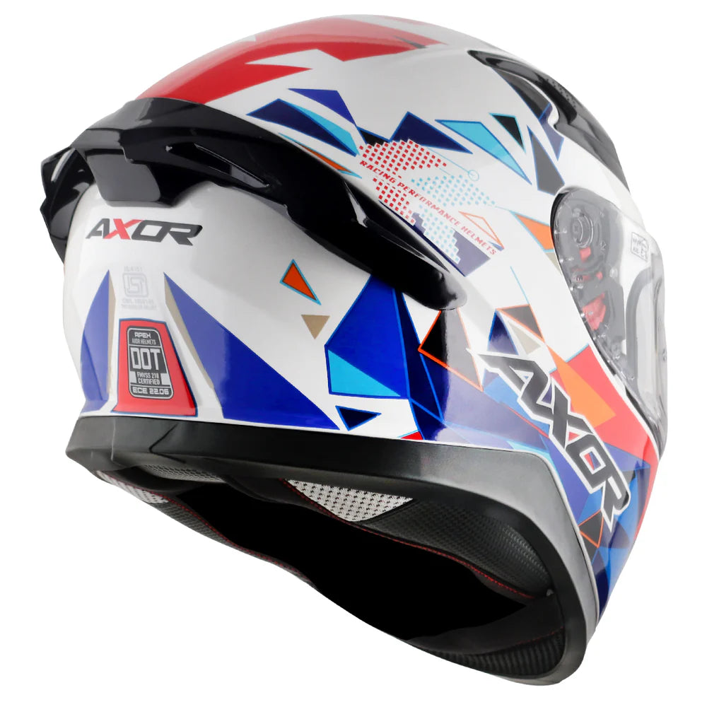 AXOR APEX PRISM HELMET WHITE BLUE