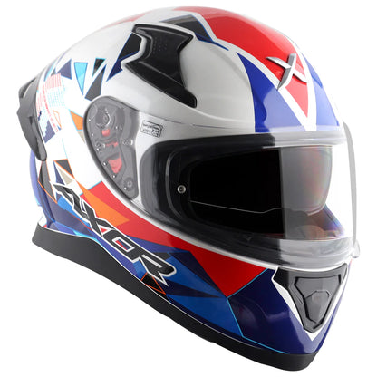 AXOR APEX PRISM HELMET WHITE BLUE