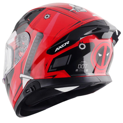 AXOR APEX MARVEL DEADPOOL HELMET RED BLACK
