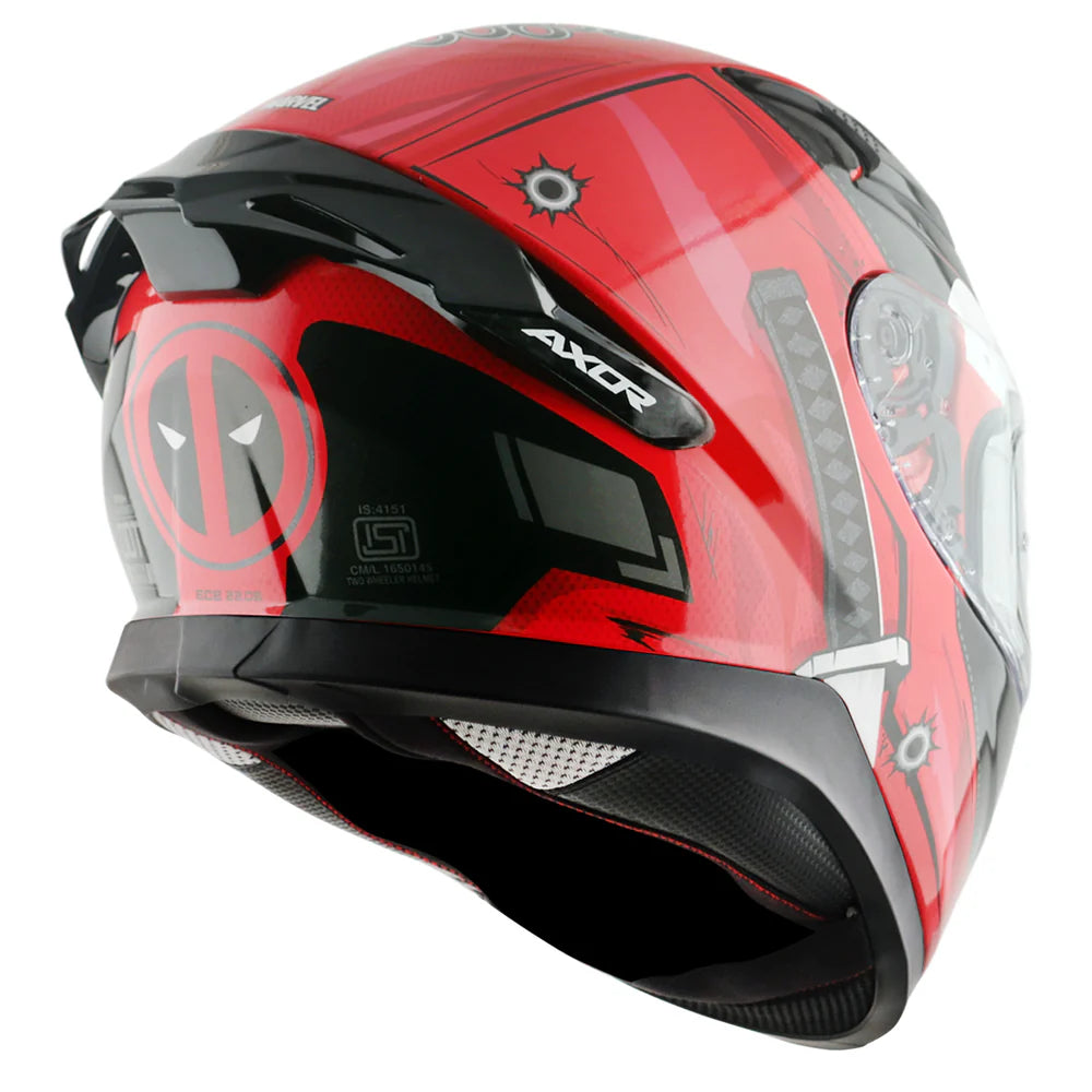 AXOR APEX MARVEL DEADPOOL HELMET RED BLACK