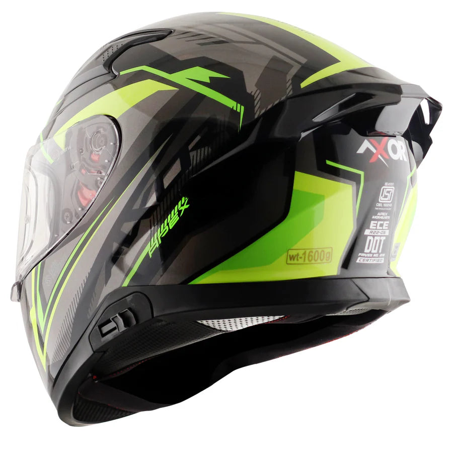 AXOR APEX ROAD TRIP HELMET BLACK GREEN