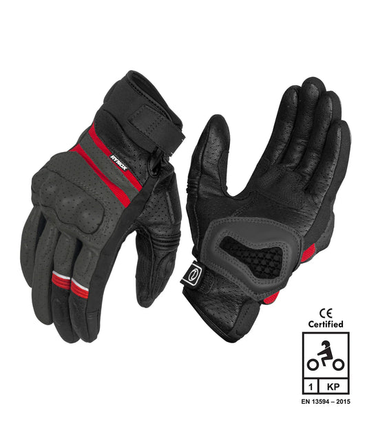 Rynox Air GT SP Gloves Grey Red