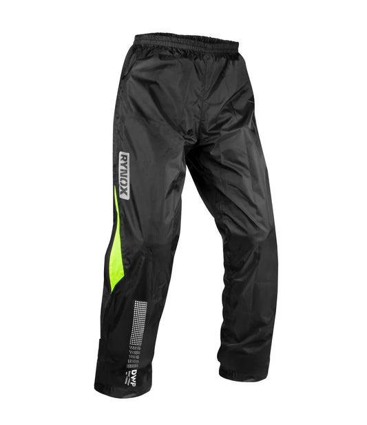 RYNOX H2GO PRO RAIN PANTS (BLACK HI-VIZ GREEN)