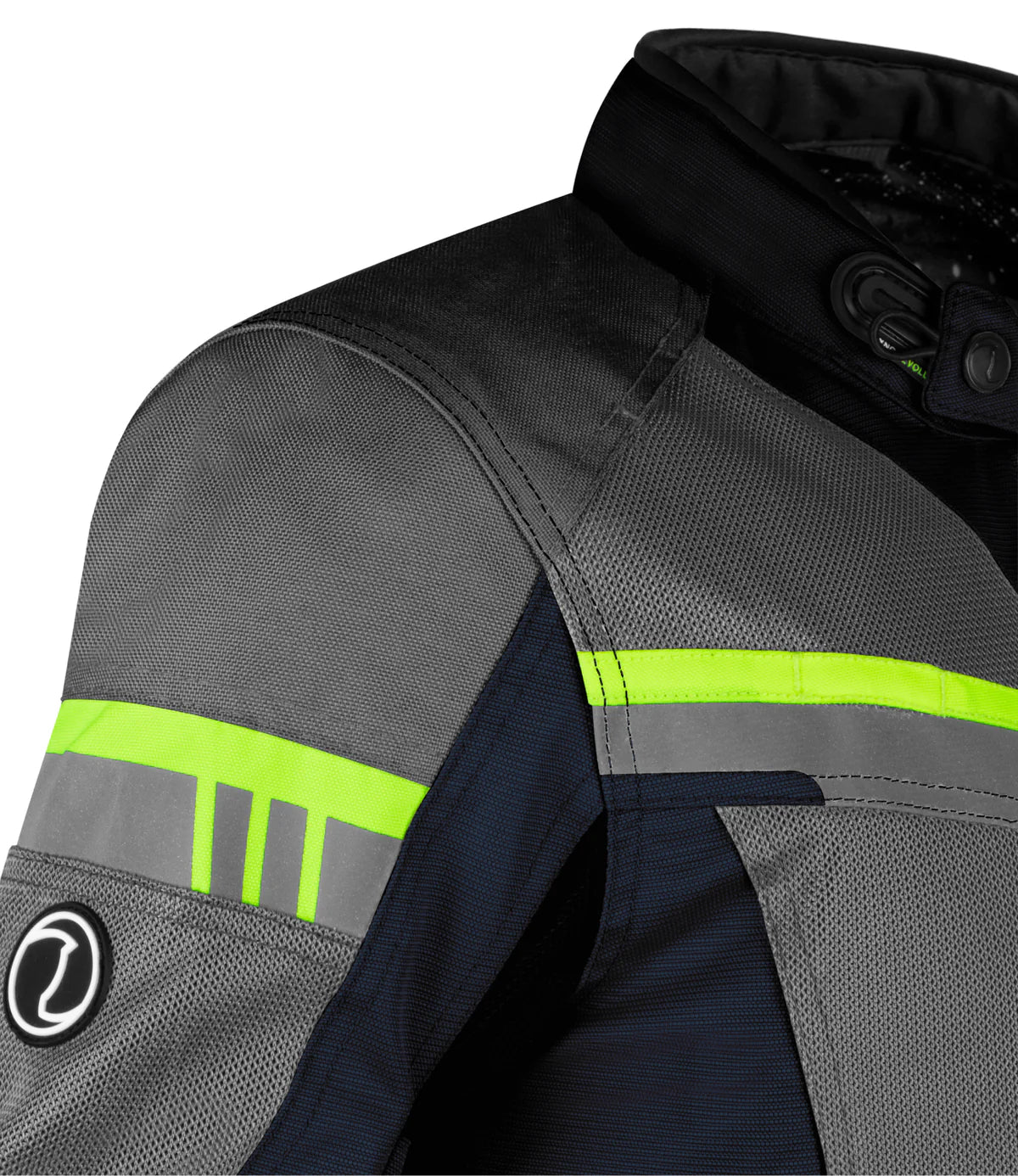 RYNOX STEALTH AIR PRO JACKET-BLUE HI-VIZ GREEN