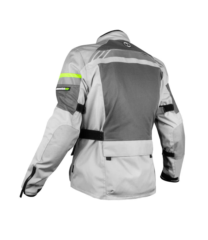 RYNOX STEALTH AIR PRO JACKET-GREY HI-VIZ GREEN