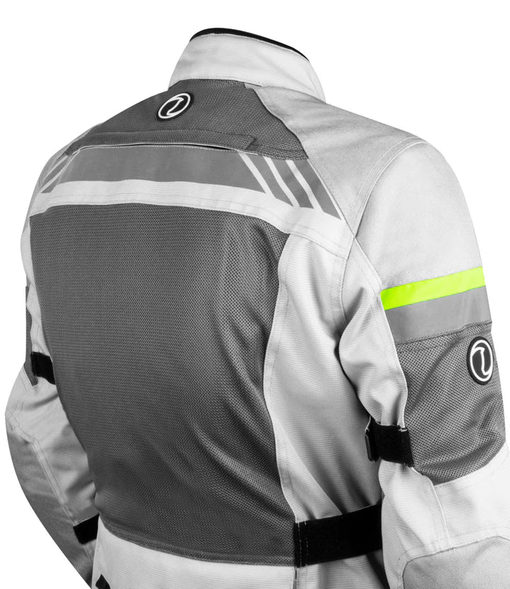 RYNOX STEALTH AIR PRO JACKET-GREY HI-VIZ GREEN