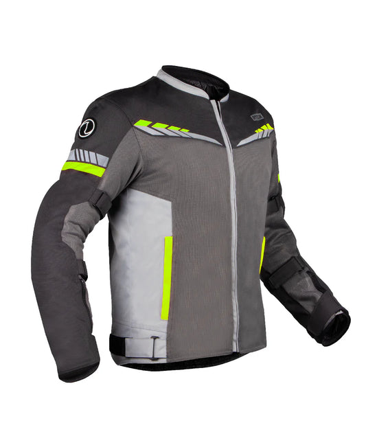 RYNOX AIR GT 4 JACKET - Grey Hi-Viz Green