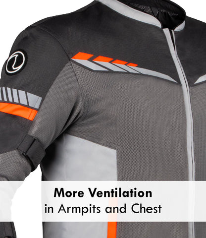 RYNOX AIR GT 4 JACKET - Grey Hi-Viz Orange
