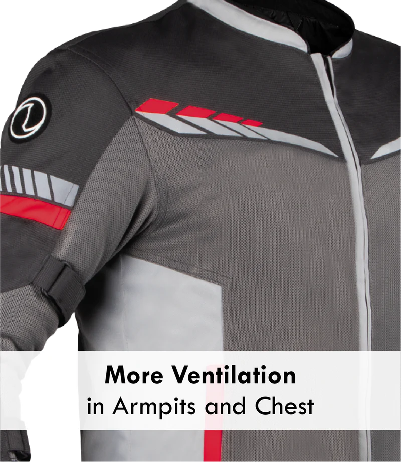 RYNOX AIR GT 4 JACKET - Grey Red