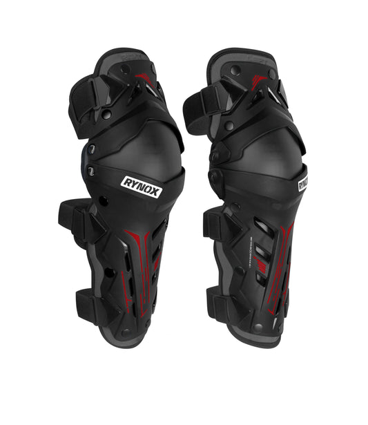 Rynox Bastion Bionic Knee Guards Black Red