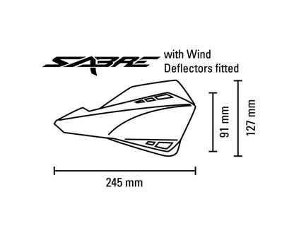 BARKBUSTERS SABRE MX/ENDURO HANDGUARDS – BLACK (WITH DEFLECTORS IN BLACK)