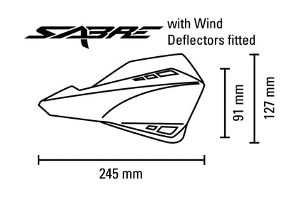 BARKBUSTERS SABRE MX/ENDURO HANDGUARDS – WHITE (WITH DEFLECTORS IN WHITE)