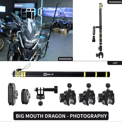 SMNU RETRACTABLE MOTOCYCLE CAMERA MOUNT| STANDARD & ANTI-THEFT LOCKING VERSION