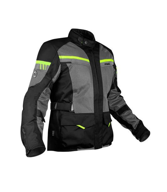 RYNOX STEALTH AIR PRO JACKET-BLACK HI-VIZ GREEN