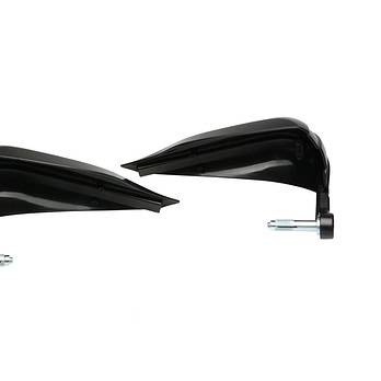 BARKBUSTERS STORM HANDGUARD – SINGLE POINT BAR END MOUNT FOR HOLLOW HANDLEBARS – BLACK