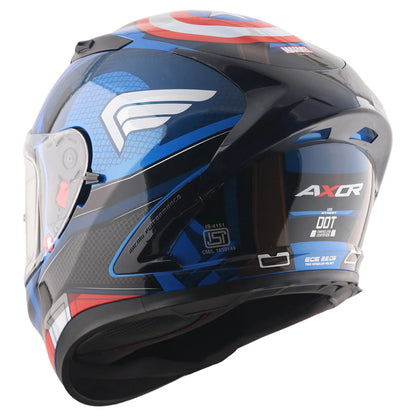 AXOR STREET MARVEL CAPTAIN AMERICA HELMET BLUE RED WHITE