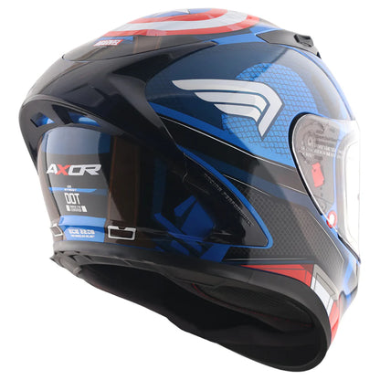 AXOR STREET MARVEL CAPTAIN AMERICA HELMET BLUE RED WHITE