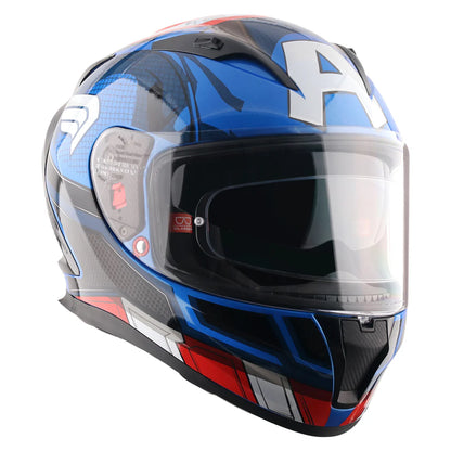 AXOR STREET MARVEL CAPTAIN AMERICA HELMET BLUE RED WHITE