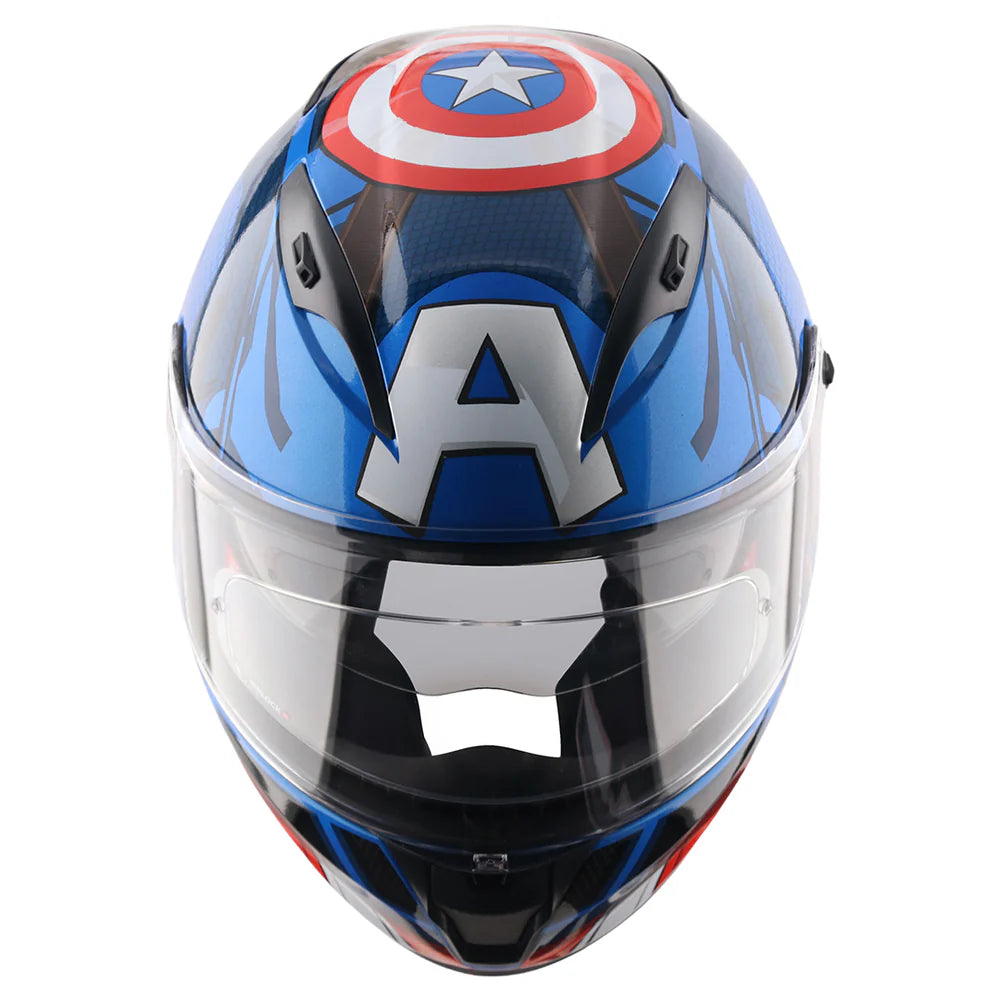 AXOR STREET MARVEL CAPTAIN AMERICA HELMET BLUE RED WHITE