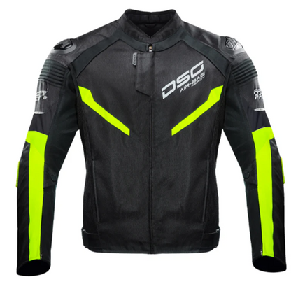 DSG Race Pro V2 Riding Jacket Black Yellow Fluo