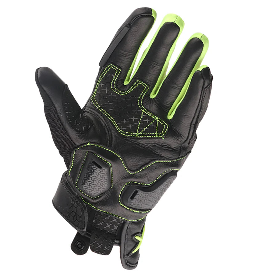 AXOR VIPER RIDING BLACK GLOVES BLACK NEON GREEN