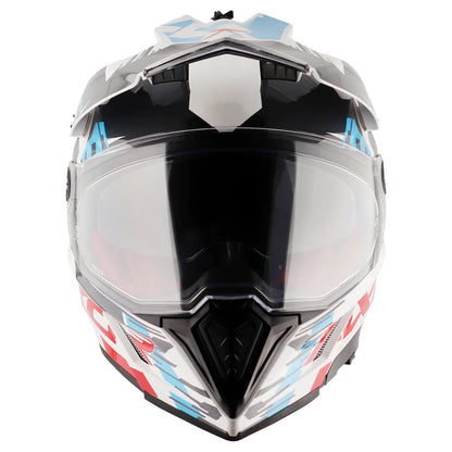 AXOR X-CROSS X1 DUAL VISOR HELMET - WHITE RED