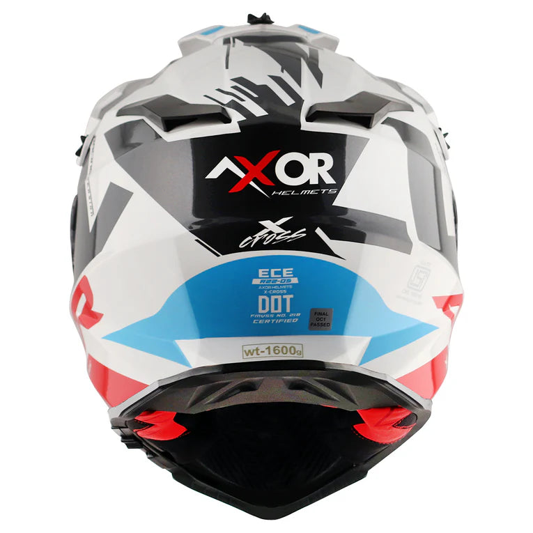 AXOR X-CROSS X1 DUAL VISOR HELMET - WHITE RED