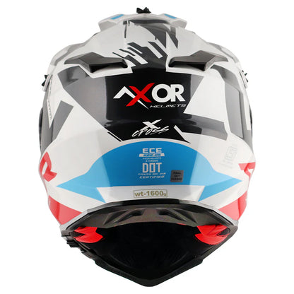 AXOR X-CROSS X1 DUAL VISOR HELMET - WHITE RED